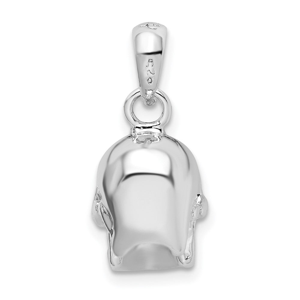 FJC Finejewelers 925 Sterling Silver Rhodium Plated Polished 3D Skull Charm 22 x 9 mm