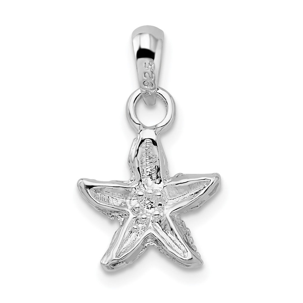 FJC Finejewelers 925 Sterling Silver Rhodium Plated Polished Starfish Charm 21 x 10 mm
