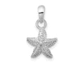 FJC Finejewelers 925 Sterling Silver Rhodium Plated Polished Starfish Charm 21 x 10 mm