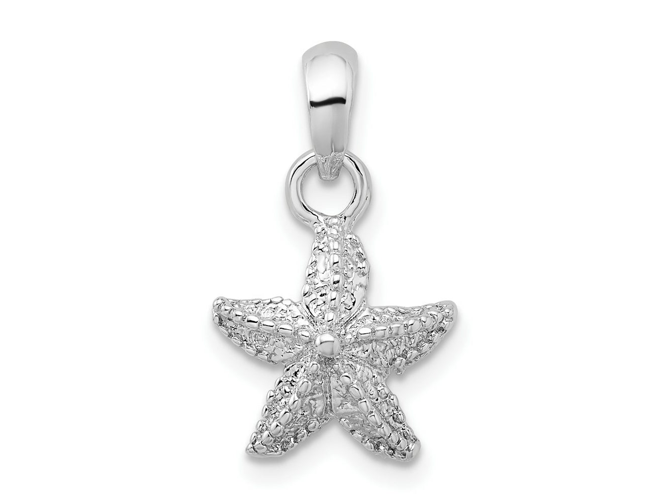FJC Finejewelers 925 Sterling Silver Rhodium Plated Polished Starfish Charm 21 x 10 mm