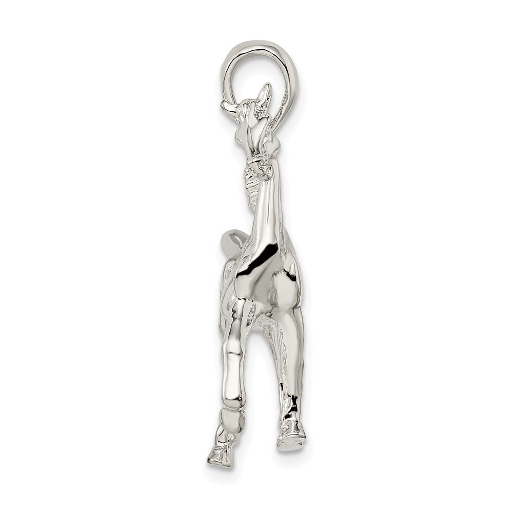 FJC Finejewelers 925 Sterling Silver Rhodium Plated Polished 3D Standing Horse Charm 24 mm