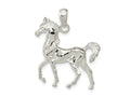 FJC Finejewelers 925 Sterling Silver Rhodium Plated Polished 3D Standing Horse Charm 24 mm