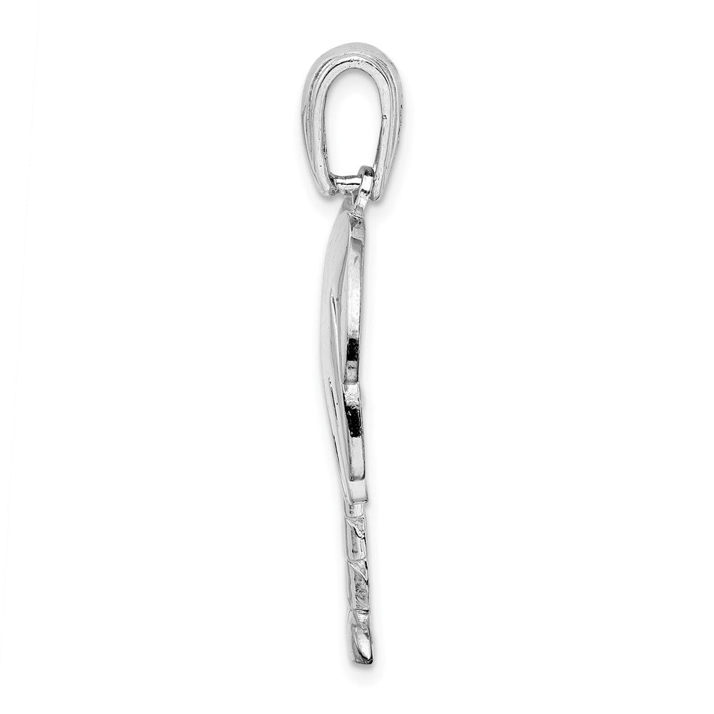 FJC Finejewelers 925 Sterling Silver Rhodium Plated Polished Charleston Palm Tree Charm 34 x 22 mm