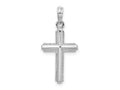 FJC Finejewelers 925 Sterling Silver Polished Striped Border Latin Cross Charm 13 mm