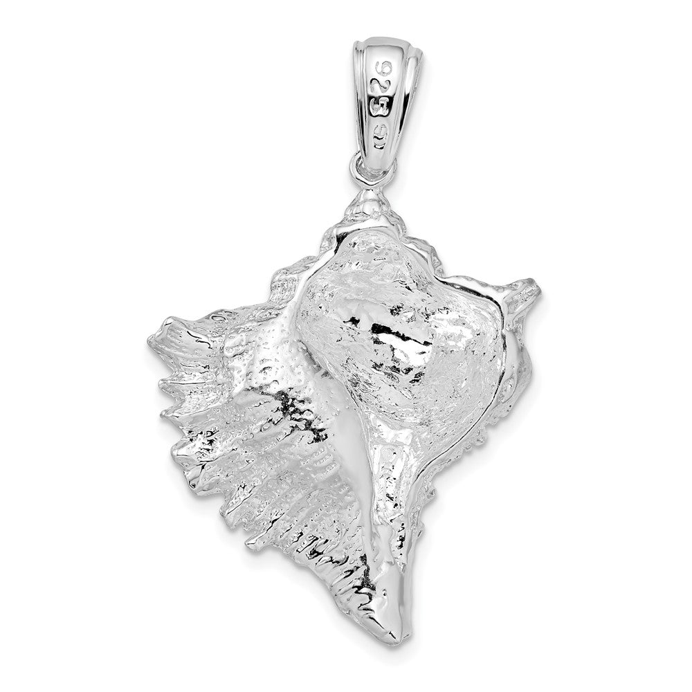 FJC Finejewelers 925 Sterling Silver Rhodium Plated Polished Conch Shell Charm 38 x 24 mm