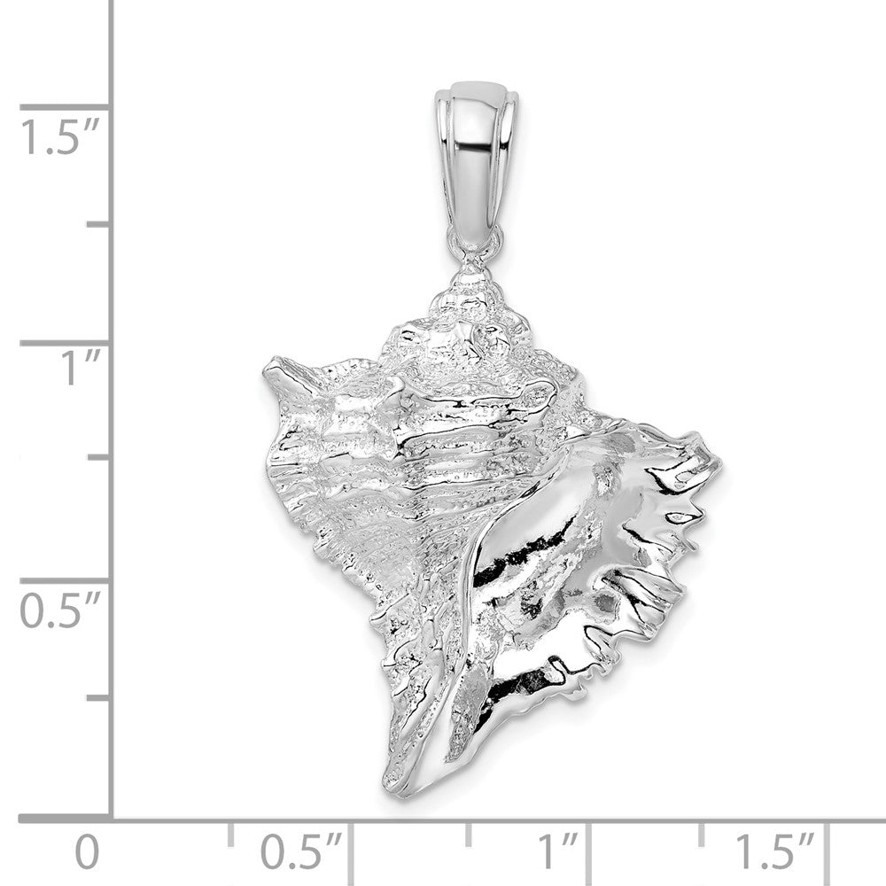 FJC Finejewelers 925 Sterling Silver Rhodium Plated Polished Conch Shell Charm 38 x 24 mm