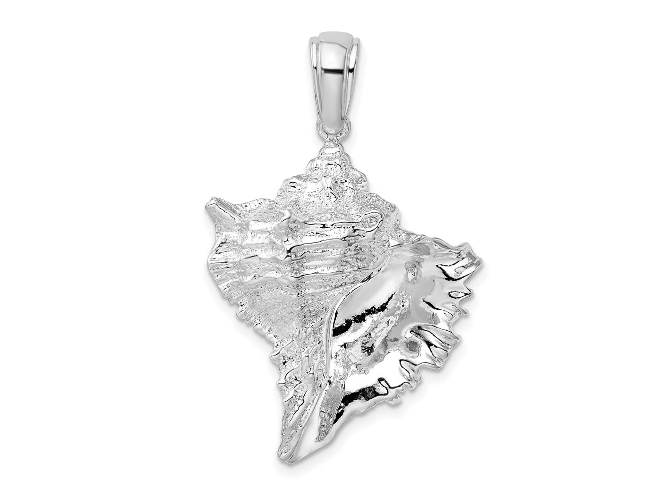 FJC Finejewelers 925 Sterling Silver Rhodium Plated Polished Conch Shell Charm 38 x 24 mm