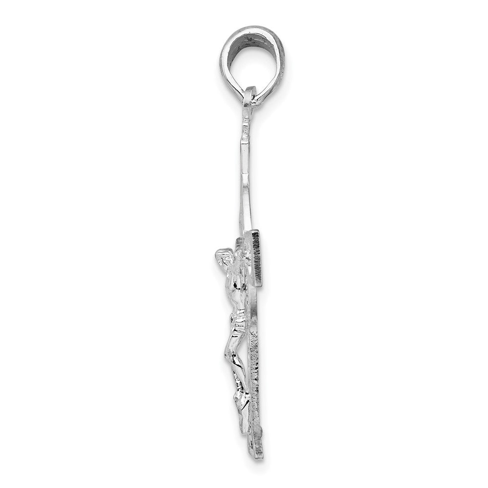 FJC Finejewelers 925 Sterling Silver Rhodium Plated Polished Cut-out Celtic Crucifix Charm 17 mm