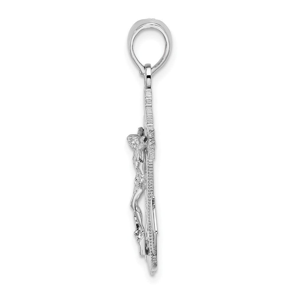 FJC Finejewelers 925 Sterling Silver Rhodium Plated Polished Mariners Crucifix Charm 16 mm