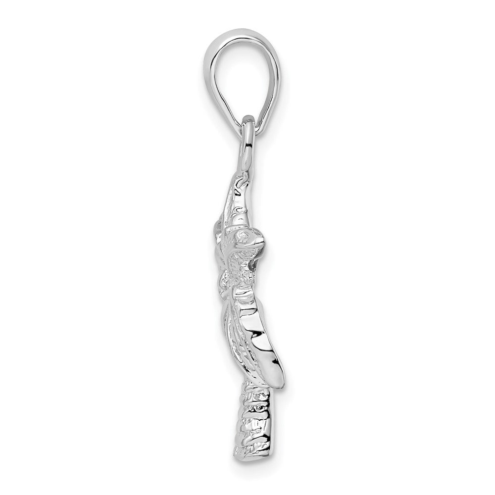 FJC Finejewelers 925 Sterling Silver Rhodium Plated Polished Palm Tree Charm 30 x 17 mm
