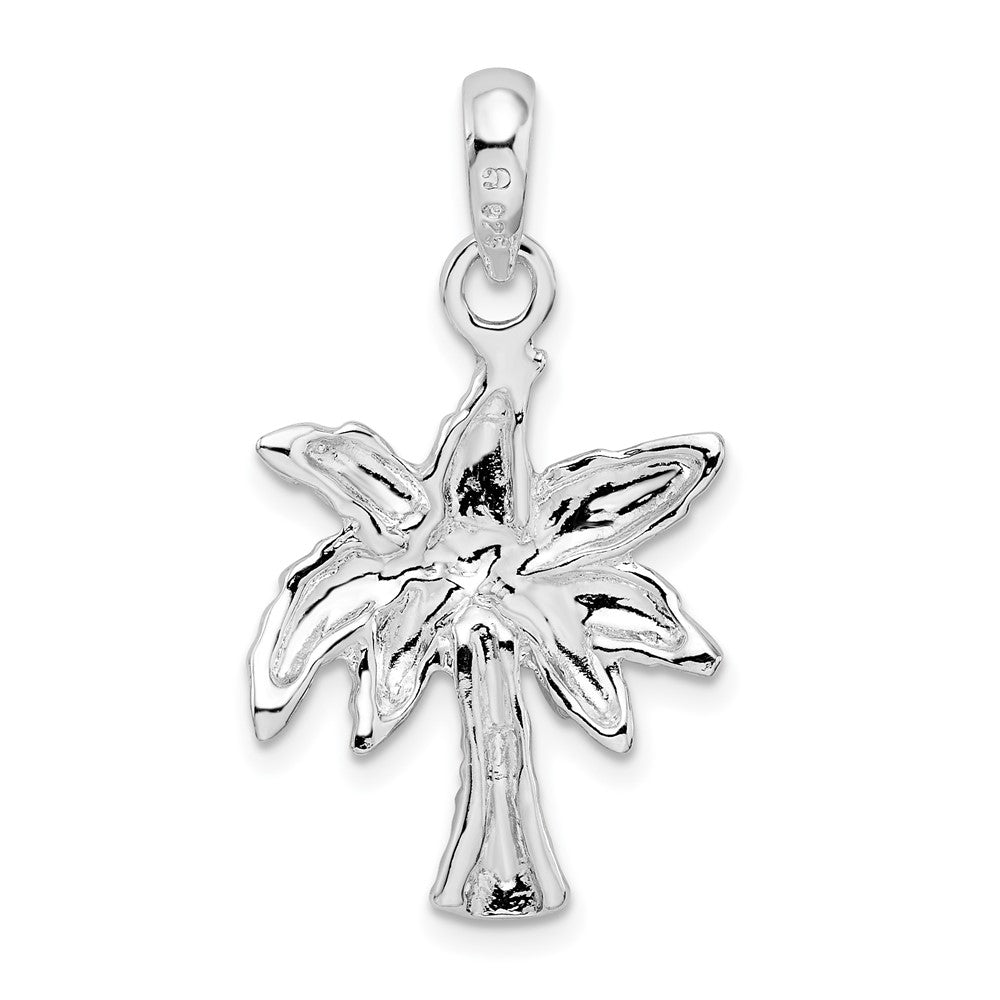 FJC Finejewelers 925 Sterling Silver Rhodium Plated Polished Palm Tree Charm 30 x 17 mm