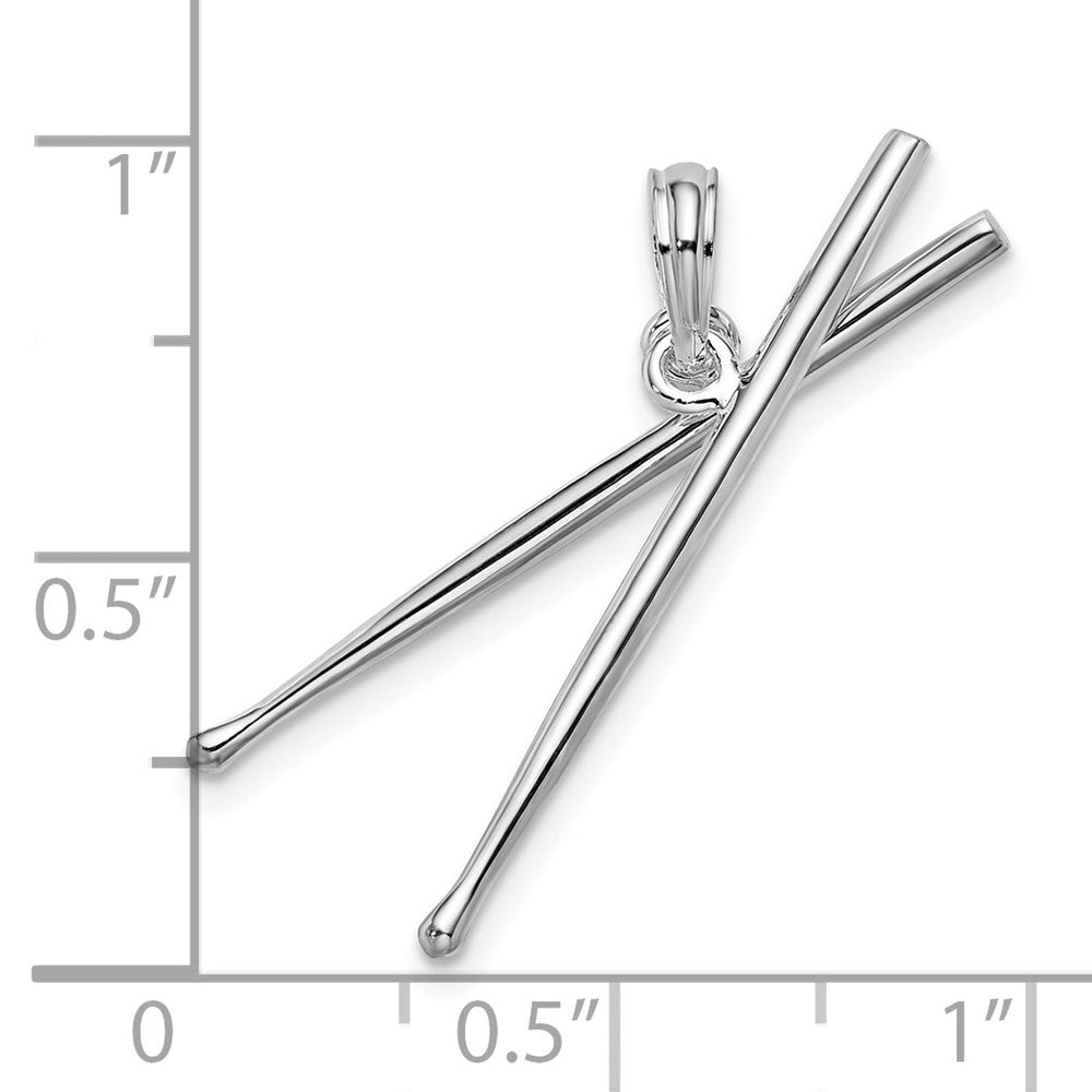 FJC Finejewelers 925 Sterling Silver d Polished Moveable 3D Drumsticks Charm 25 x 30 mm