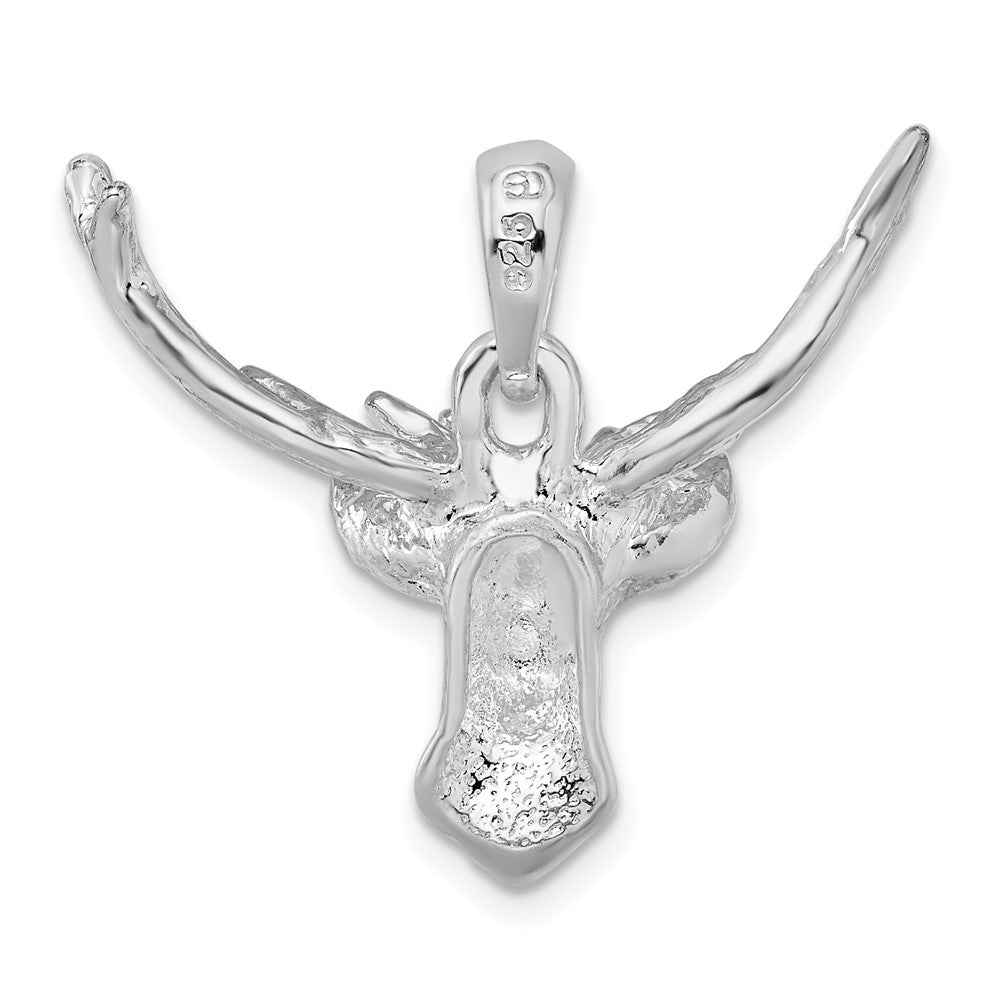 FJC Finejewelers 925 Sterling Silver Polished 8-point Buck Deer Head Charm 27 mm