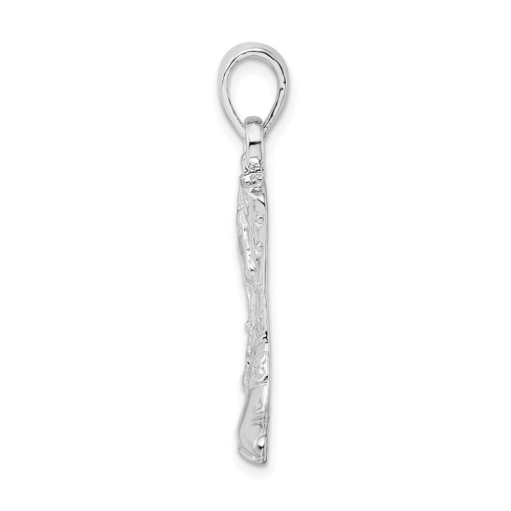 FJC Finejewelers 925 Sterling Silver d Polished 3D Cowboy Boot with Spur Charm 19 mm