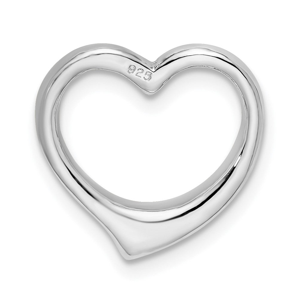 FJC Finejewelers 925 Sterling Silver Polished 3D Solid Floating Heart Charm