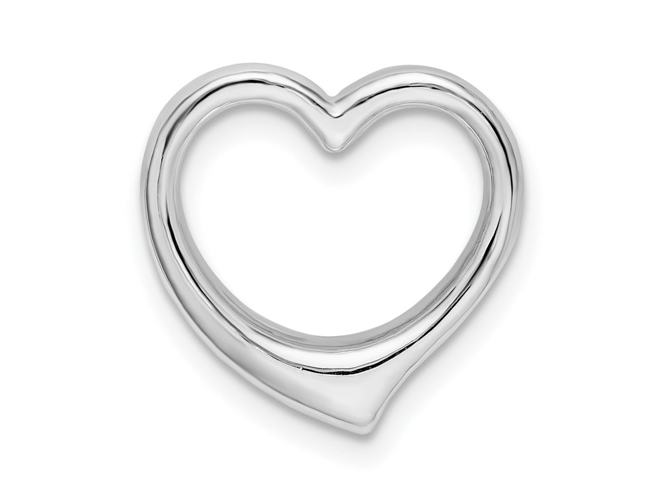 FJC Finejewelers 925 Sterling Silver Polished 3D Solid Floating Heart Charm