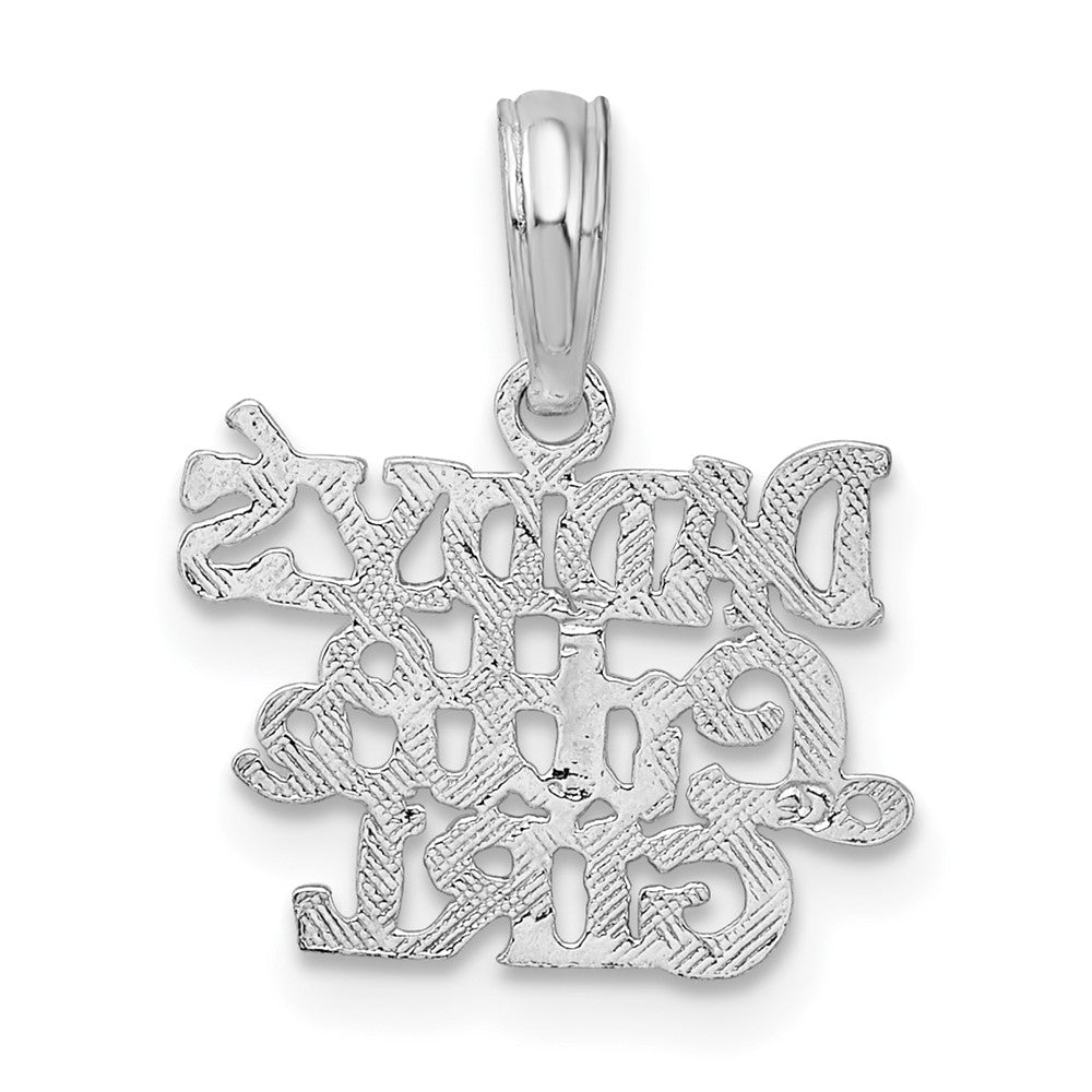 FJC Finejewelers 925 Sterling Silver Rhodium Plated Polished DADDYS LITTLE GIRL Charm