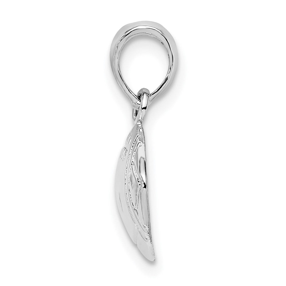 FJC Finejewelers 925 Sterling Silver Rhodium Plated Polished Football Charm 18 mm