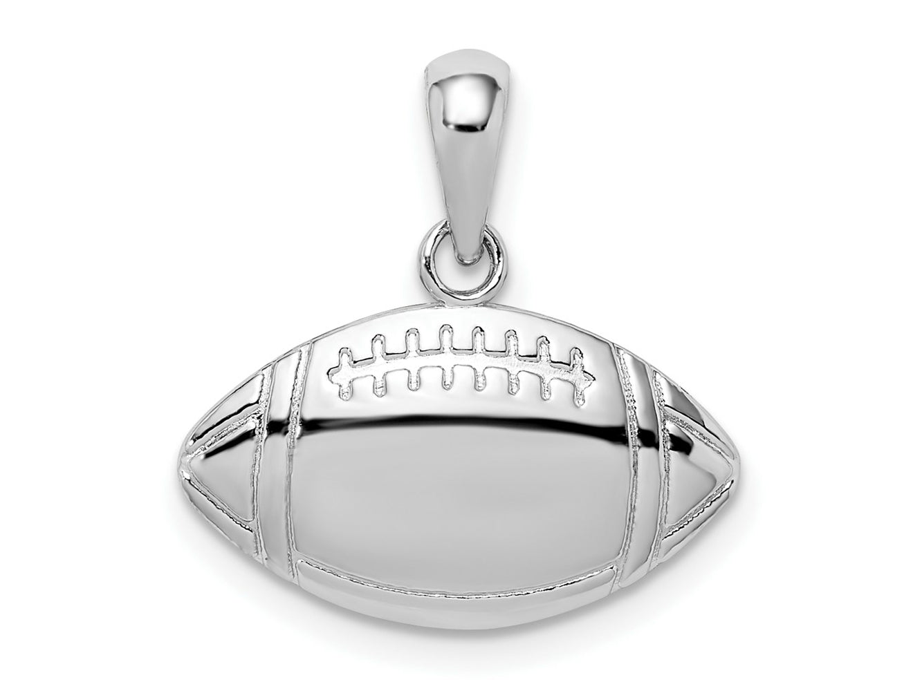 FJC Finejewelers 925 Sterling Silver Rhodium Plated Polished Football Charm 18 mm