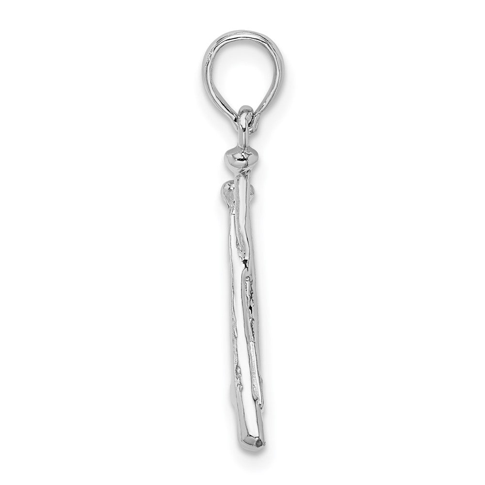 FJC Finejewelers 925 Sterling Silver Rhodium Plated Polished Baseball Bats and Ball Charm 8 mm