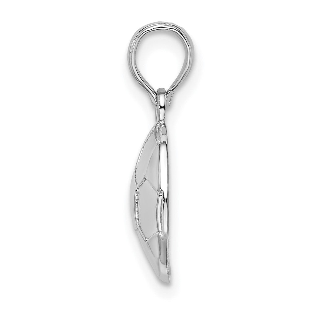FJC Finejewelers 925 Sterling Silver Rhodium Plated Polished/Textured Soccer Ball Charm 11 mm