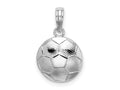FJC Finejewelers 925 Sterling Silver Rhodium Plated Polished/Textured Soccer Ball Charm 11 mm