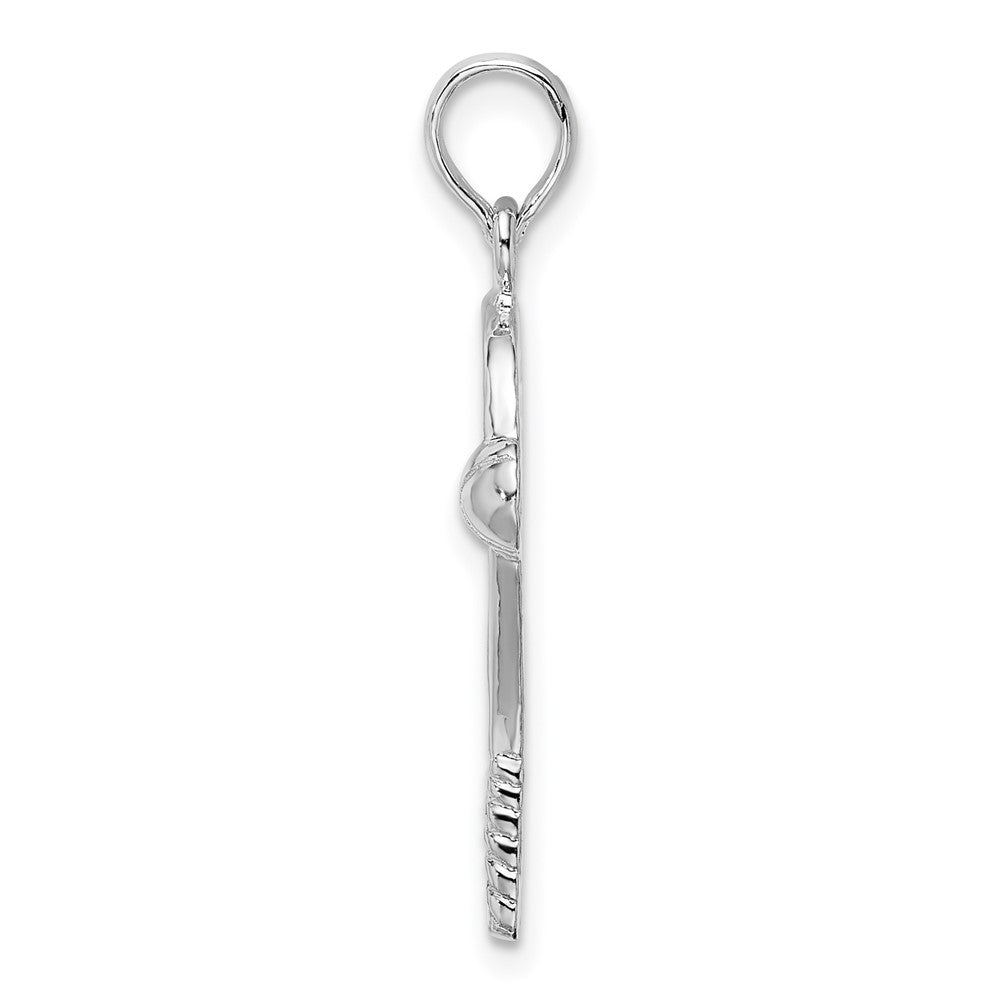 FJC Finejewelers 925 Sterling Silver Rhodium Plated Polished Tennis Racquet and Ball Charm 10 mm