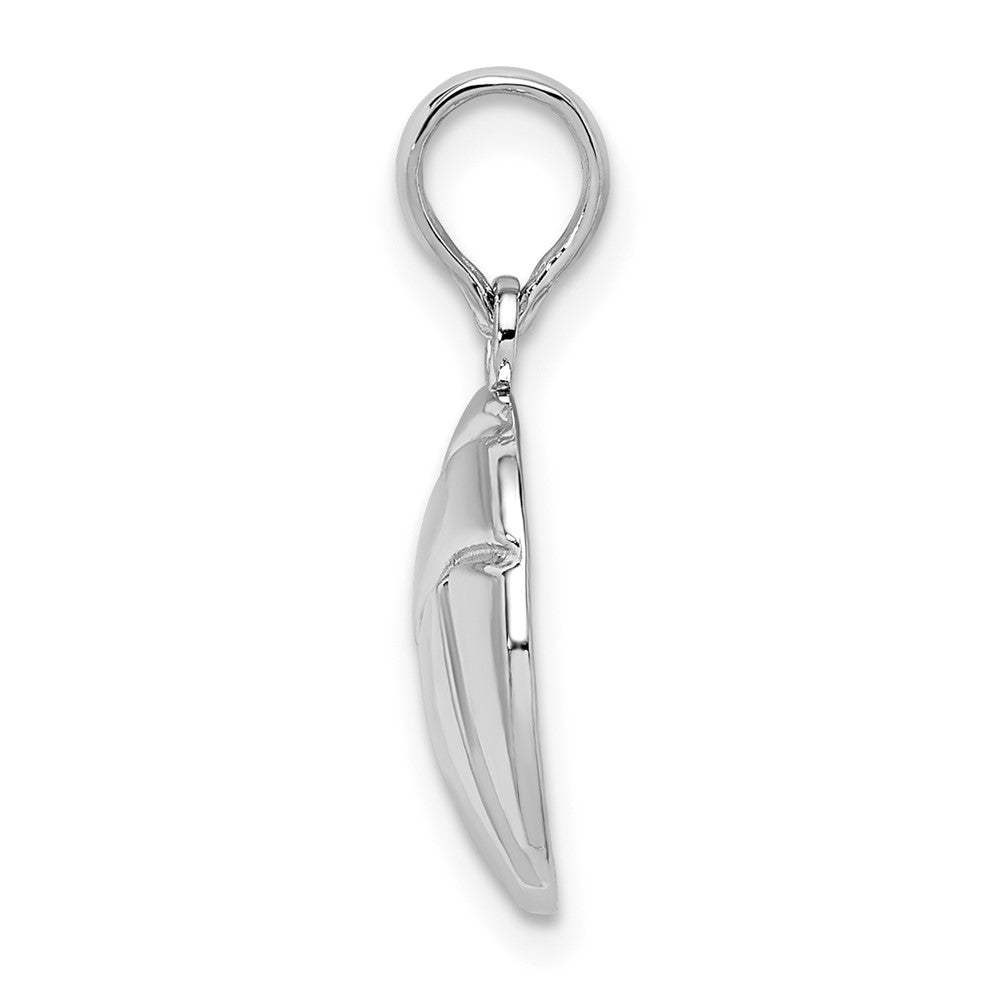 FJC Finejewelers 925 Sterling Silver Rhodium Plated Polished Volleyball Charm 12 mm
