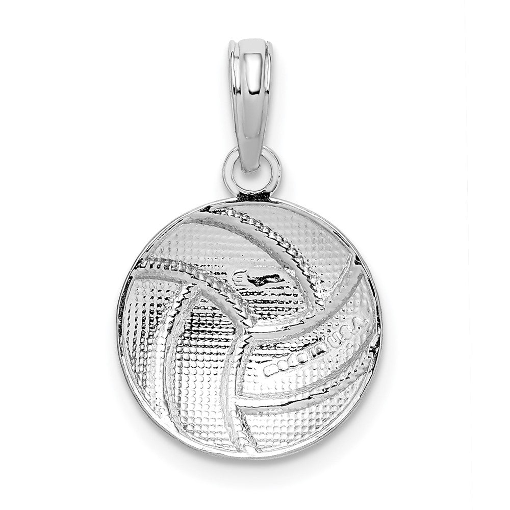 FJC Finejewelers 925 Sterling Silver Rhodium Plated Polished Volleyball Charm 12 mm