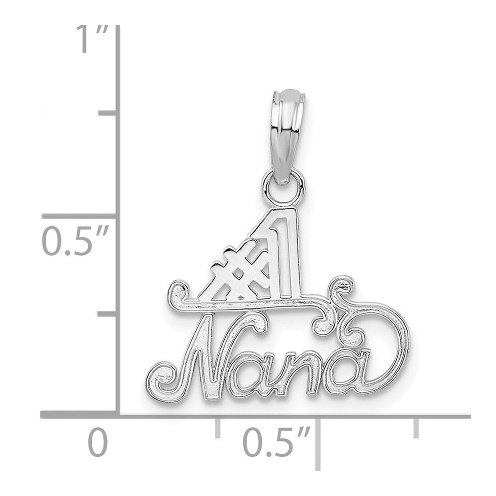 FJC Finejewelers 925 Sterling Silver Polished #1 NANA Charm