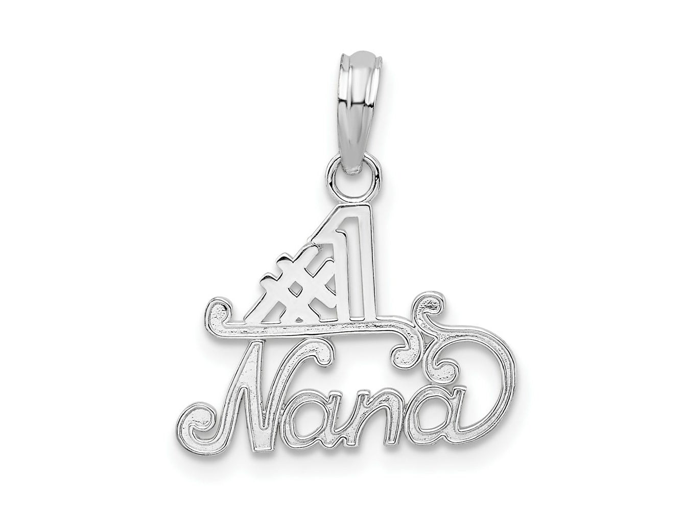 FJC Finejewelers 925 Sterling Silver Polished #1 NANA Charm