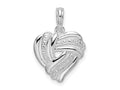 FJC Finejewelers 925 Sterling Silver Rhodium Plated Polished Wrap Design Heart Charm