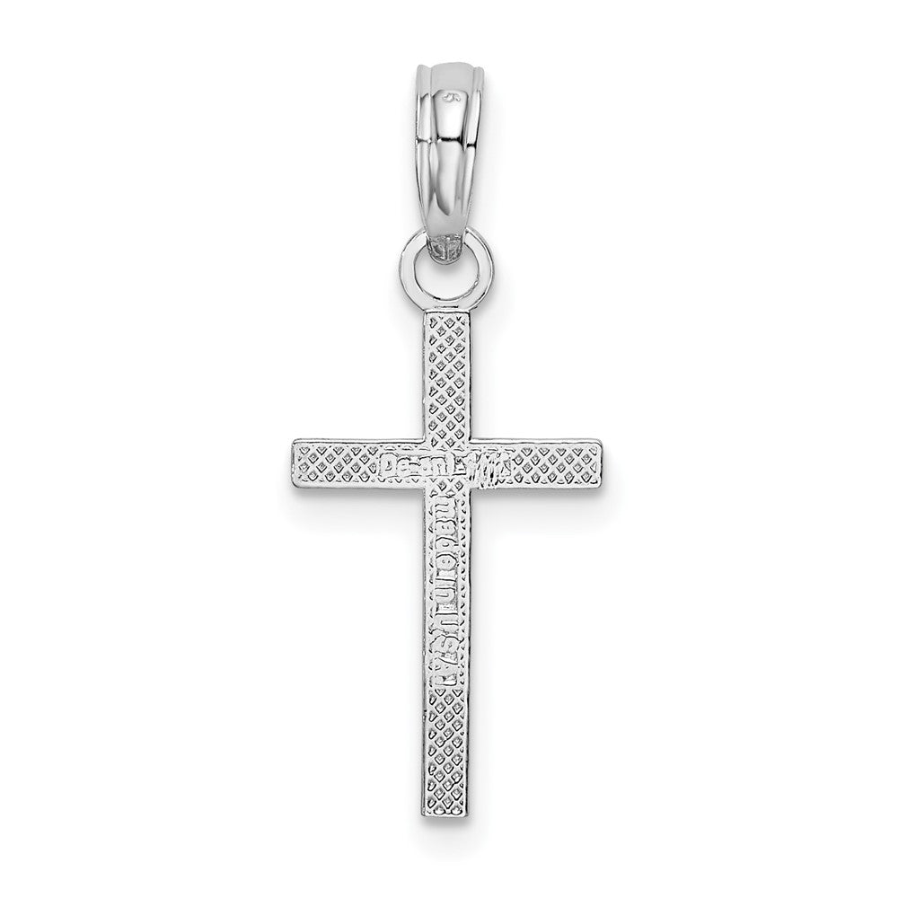 FJC Finejewelers 925 Sterling Silver Polished Flat Latin Cross Charm 10 mm