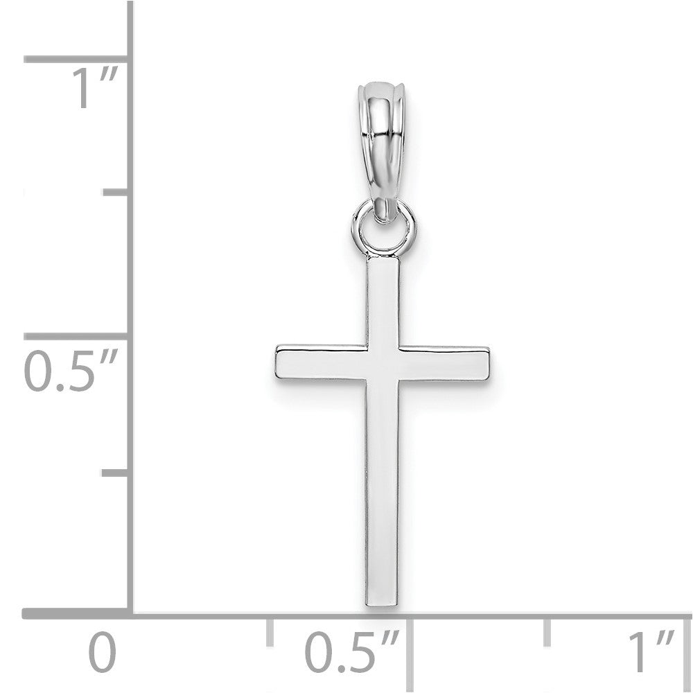 FJC Finejewelers 925 Sterling Silver Polished Flat Latin Cross Charm 10 mm