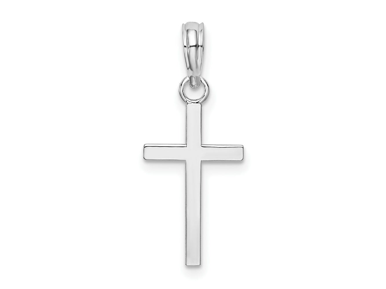 FJC Finejewelers 925 Sterling Silver Polished Flat Latin Cross Charm 10 mm
