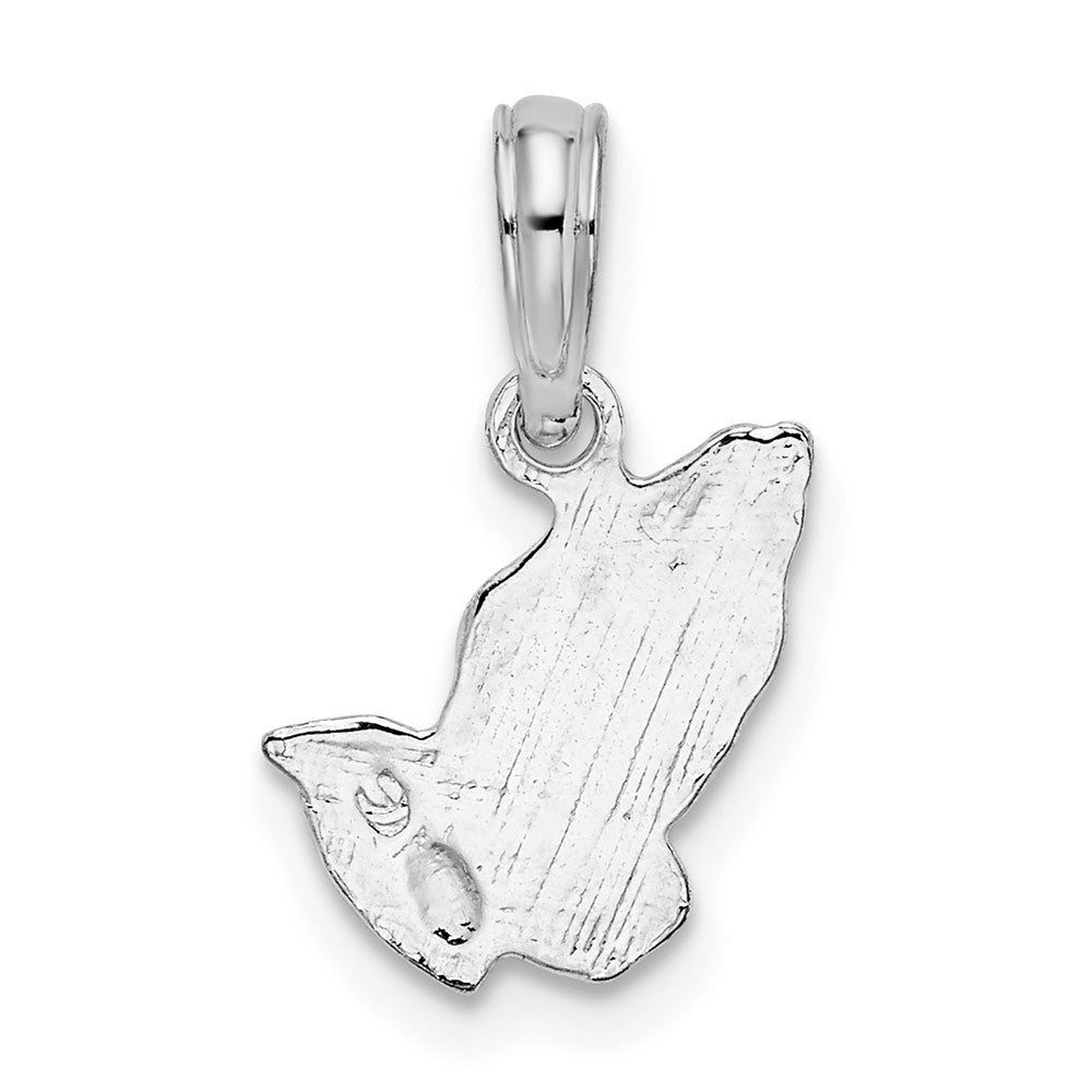 FJC Finejewelers 925 Sterling Silver Rhodium Plated Polished Praying Hands Charm 16 x 9 mm
