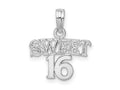 FJC Finejewelers 925 Sterling Silver Polished SWEET 16 Charm