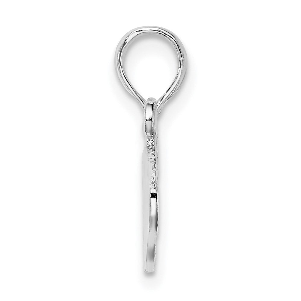 FJC Finejewelers 925 Sterling Silver Rhodium Plated Polished Guitar Charm 16 x 24 mm