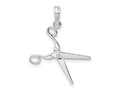 FJC Finejewelers 925 Sterling Silver Rhodium Plated Polished Moveable 3D Scissors Charm 26 mm