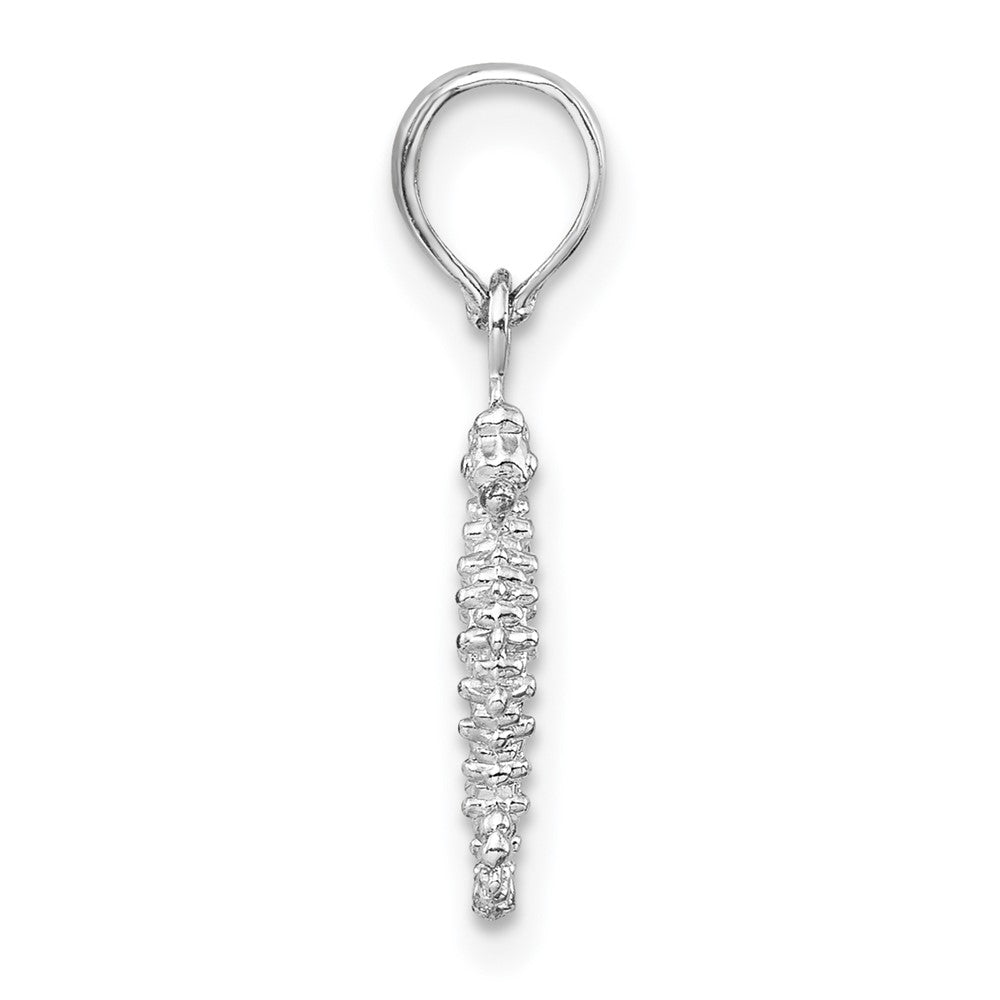 FJC Finejewelers 925 Sterling Silver Rhodium Plated Polished 3D Mini Seahorse Charm 19 x 5 mm