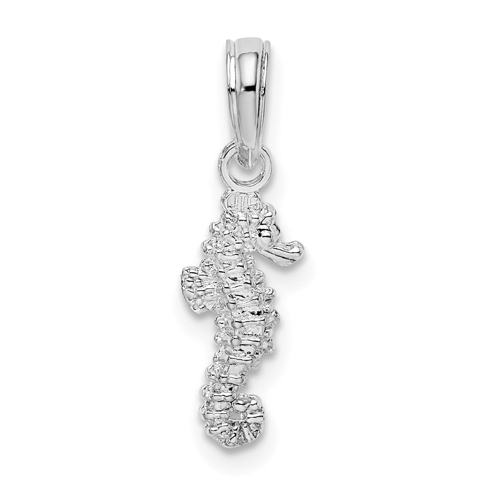 FJC Finejewelers 925 Sterling Silver Rhodium Plated Polished 3D Mini Seahorse Charm 19 x 5 mm