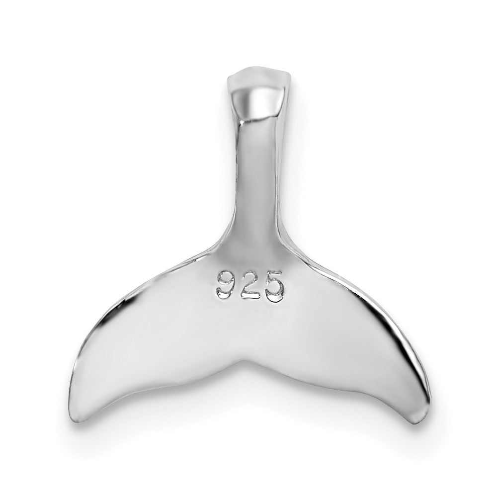 FJC Finejewelers 925 Sterling Silver Rhodium Plated Polished Mini Whale Tail Slide 12 x 12 mm