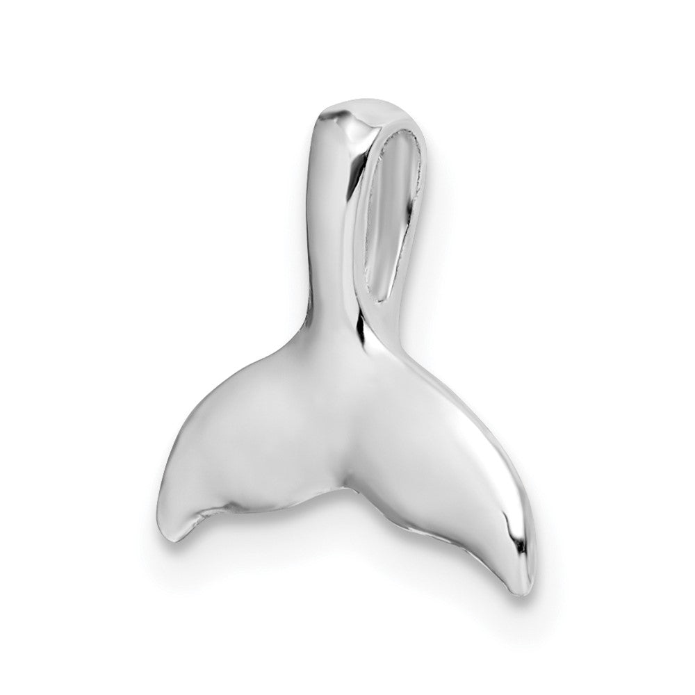 FJC Finejewelers 925 Sterling Silver Rhodium Plated Polished Mini Whale Tail Slide 12 x 12 mm