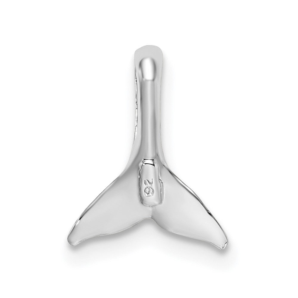 FJC Finejewelers 925 Sterling Silver Rhodium Plated Polished Mini Whale Tail Slide 11 x 9 mm