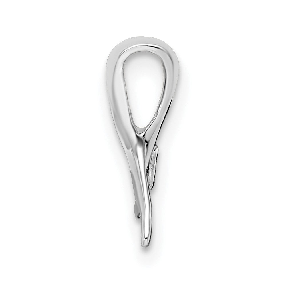 FJC Finejewelers 925 Sterling Silver Rhodium Plated Polished Mini Whale Tail Slide 11 x 9 mm