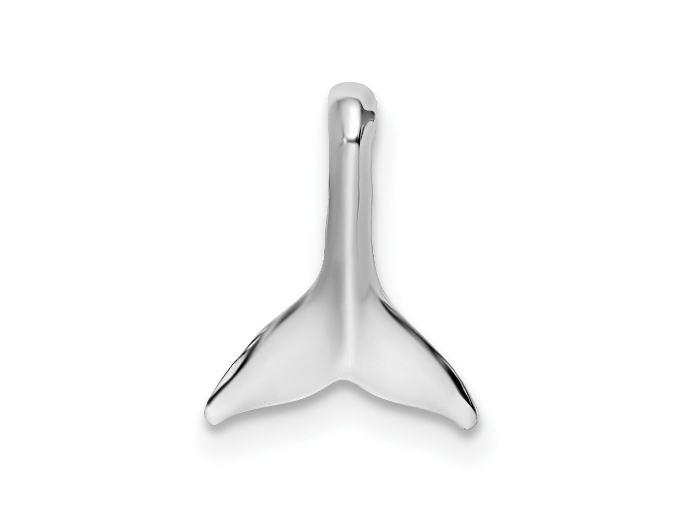 FJC Finejewelers 925 Sterling Silver Rhodium Plated Polished Mini Whale Tail Slide 11 x 9 mm