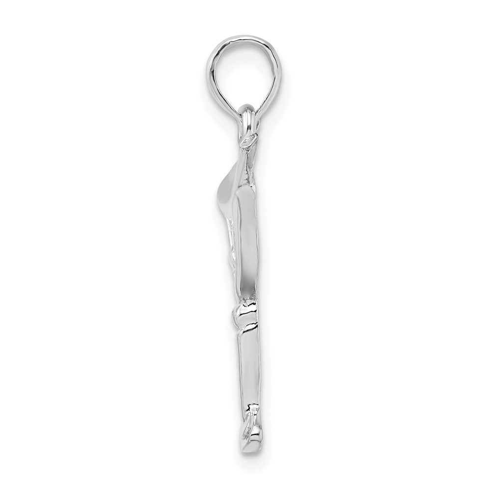FJC Finejewelers 925 Sterling Silver Rhodium Plated Polished Cut-out Martini with Olive Charm 26 x 15 mm