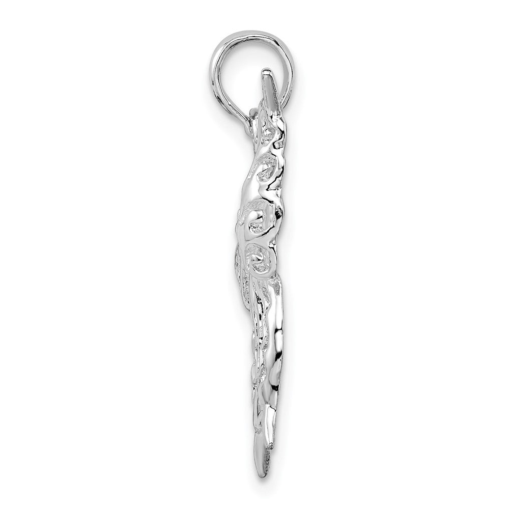 FJC Finejewelers 925 Sterling Silver Rhodium Plated Polished Cut-out Butterfly Charm 21 mm