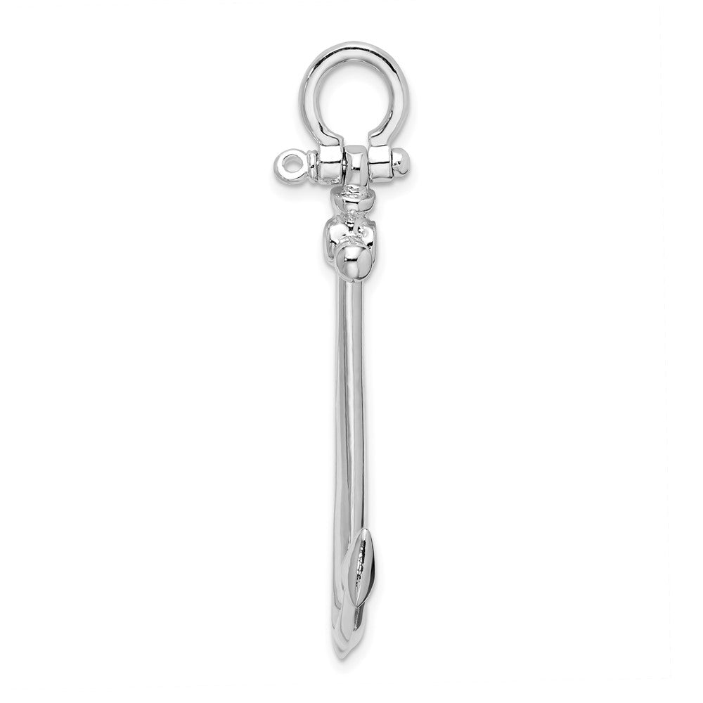 FJC Finejewelers 925 Sterling Silver Rhodium Plated Polished 3D Large Anchor Charm 44 x 32 mm