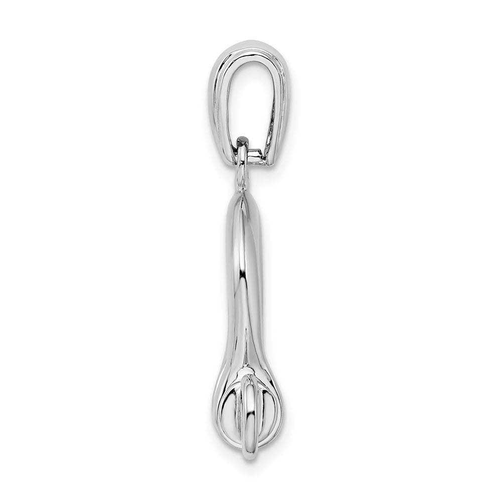 FJC Finejewelers 925 Sterling Silver Rhodium Plated Polished 3D Large Shackle Link Charm 29 x 18 mm